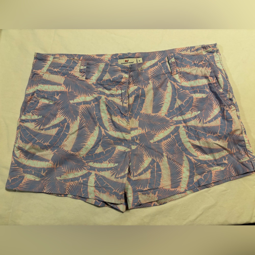 Vineyard Vines Tropical Print preppy Women's Shorts, 14